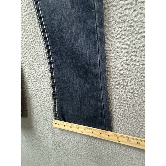 Seven 7 Jeans Womens 10 Blue Racker Slim Pockets Sticthing Flared - Picture 7 of 12